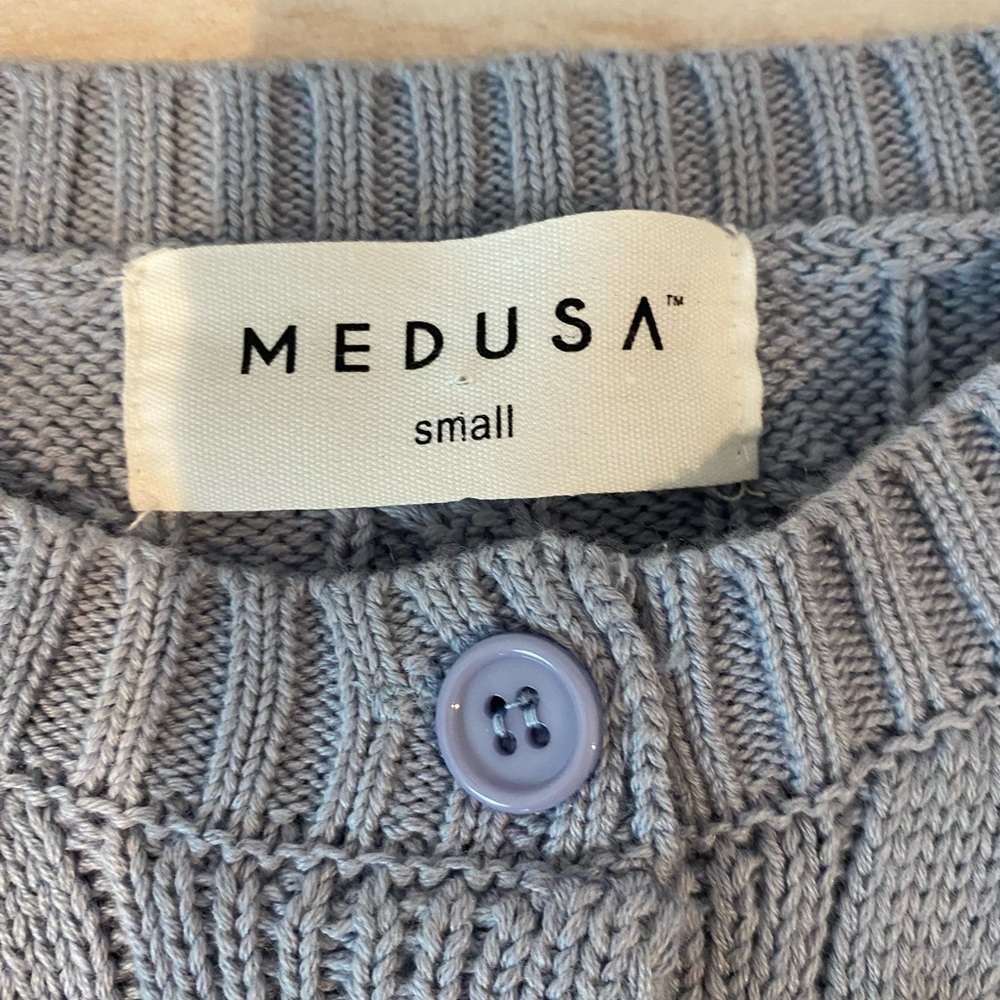 Light blue slightly cropped knit sweater
